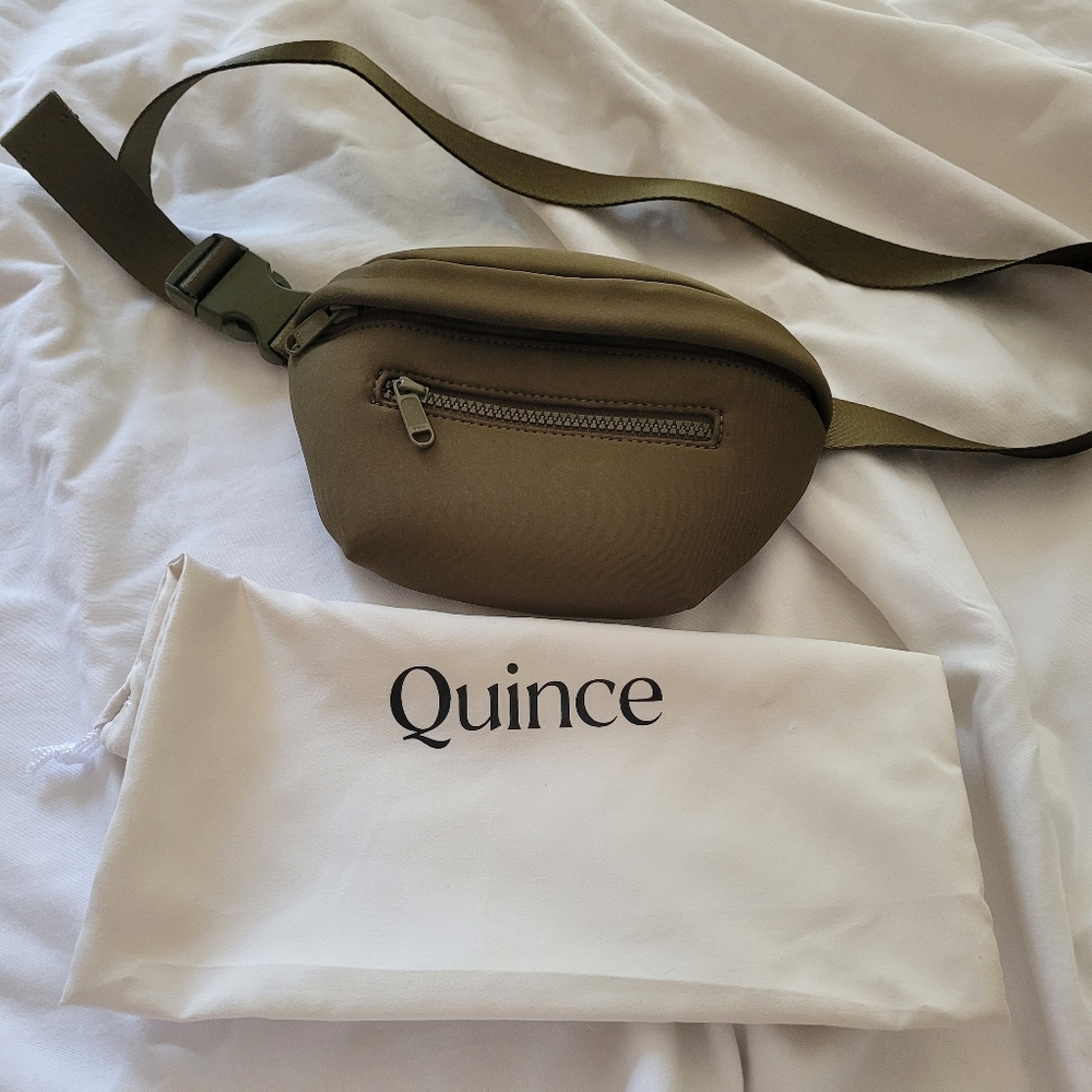 Quince All Day Neoprene Belt Bag, Olive